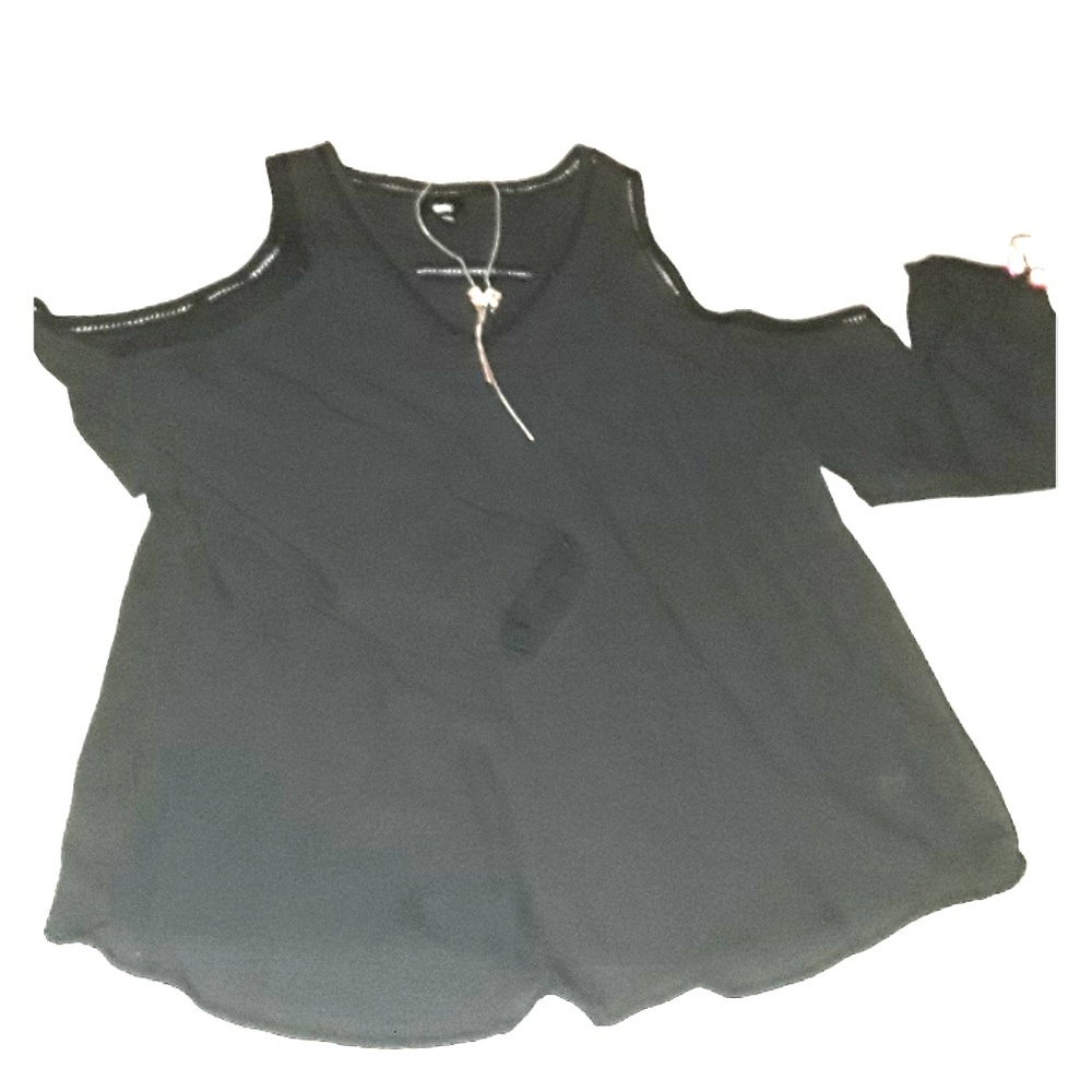Ladies mossimo xxl  sheer top cold shoulder NWOT